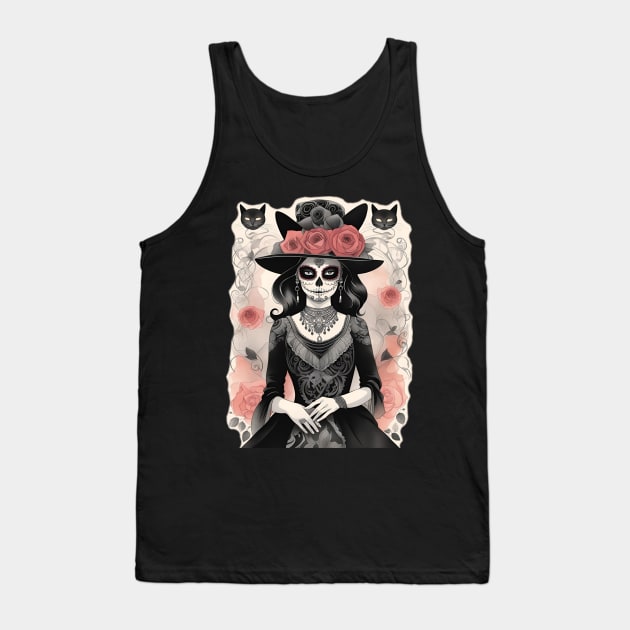 Catrina Cat Tank Top by Absinthe Society 